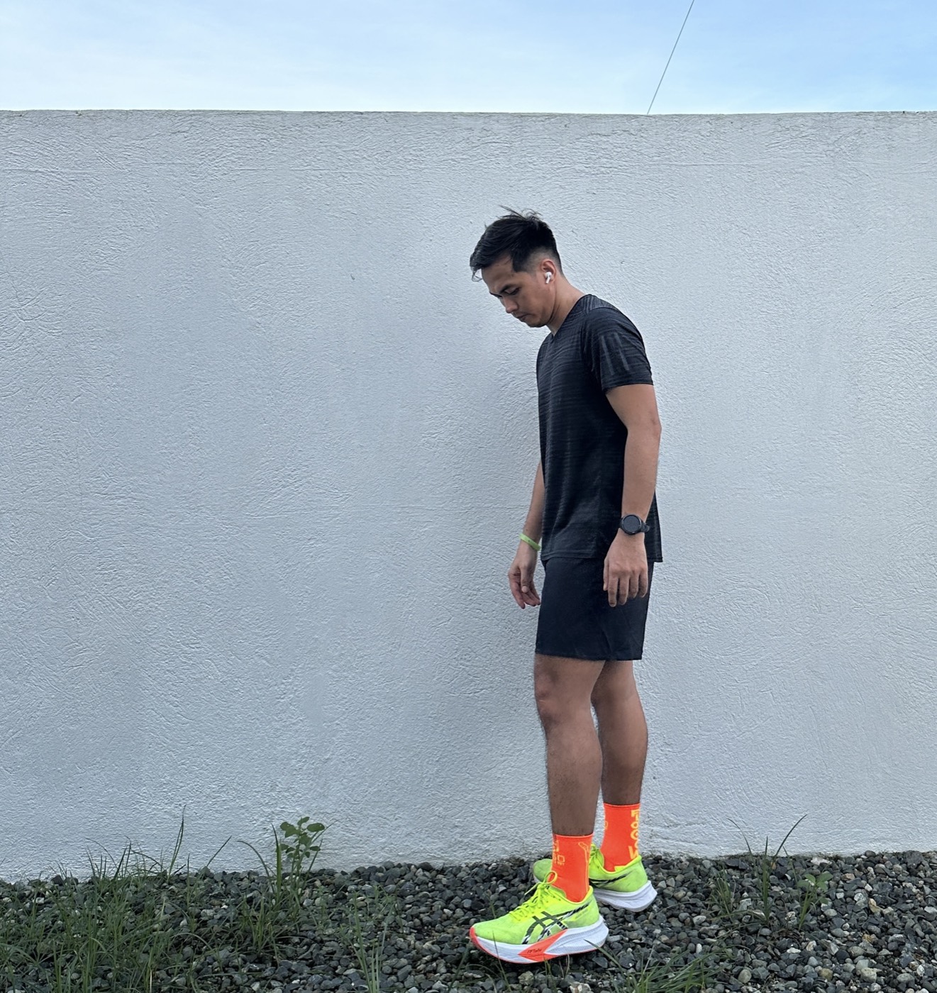 John Arce in running gear before a training run